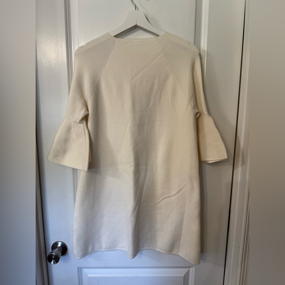 Anthropologie Month Women’s Ivory Chester Bell Sleeve Dress - Size Medium - Picture 2 of 6